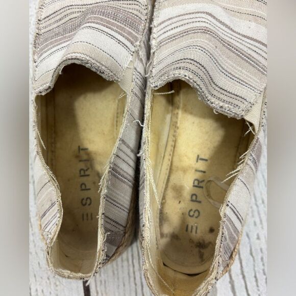 Espirit Women's Noella Espadrille Slip On Taupe Canvas Flats Size 6.5 - Picture 8 of 12